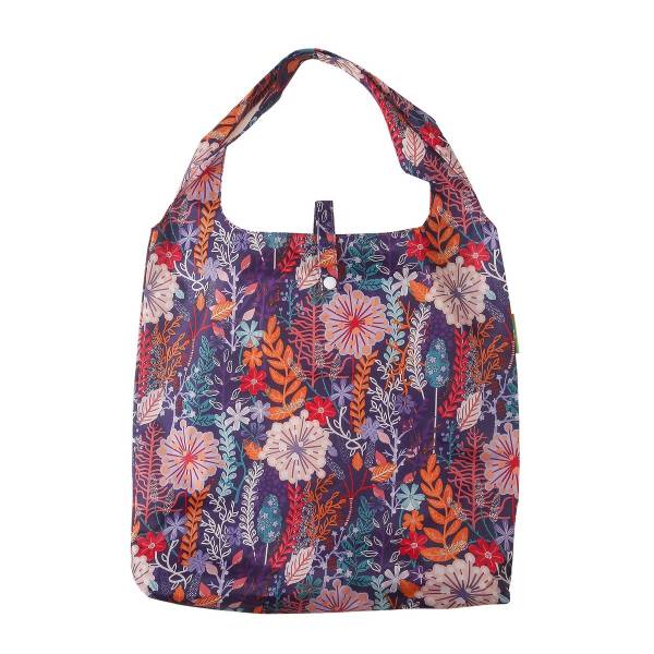 A82 Purple Lush Floral Shopper x2