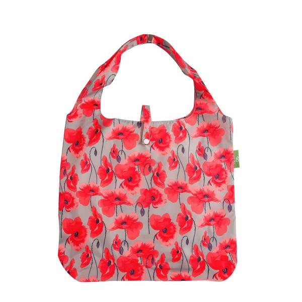 A86 Grey Poppies Shopper x2