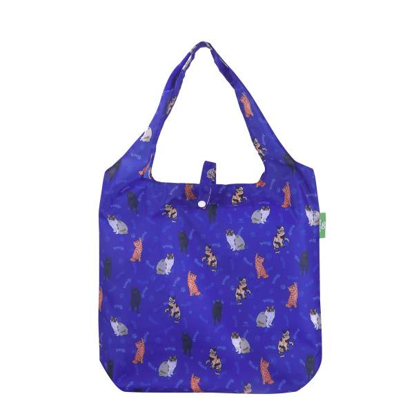 A87 Blue Beloved Cats Shopper x2