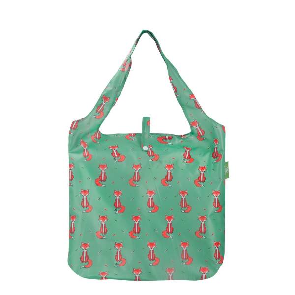 A89 Green Foxes Shopper x2