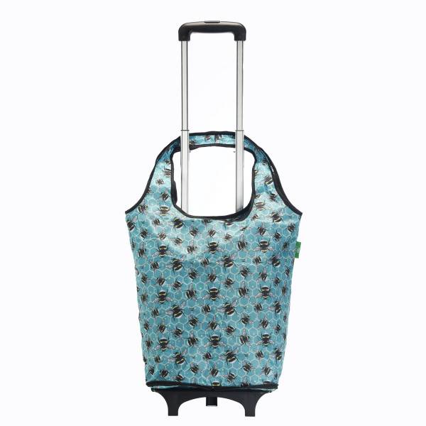 AW03 Blue Bumble Bee Lightweight Shopping Trolley