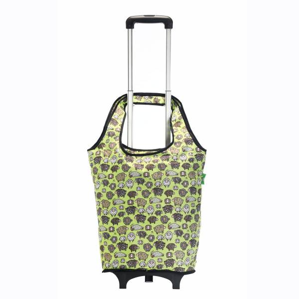 AW06 Green Cute Sheep Lightweight Shopping Trolley