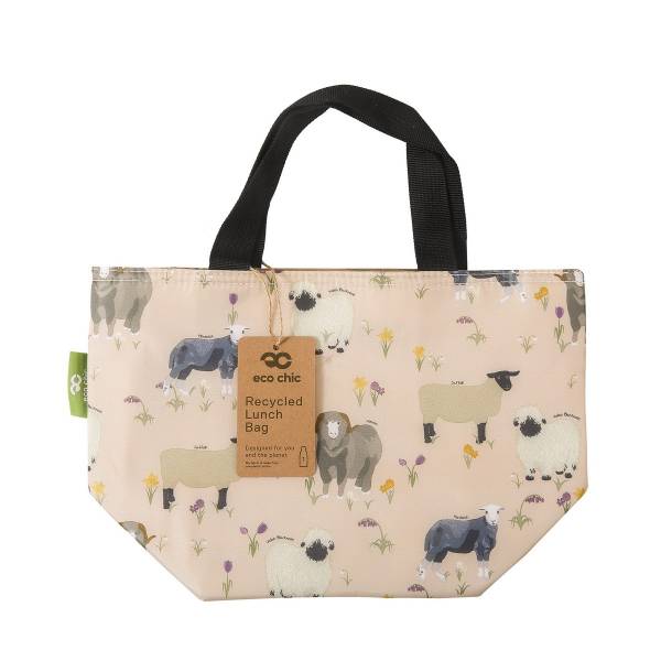 C81 Beige Sheep Realism Lunch Bag x2