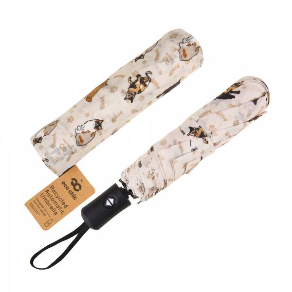 KA87 Beige Beloved Cat Automatic Umbrella