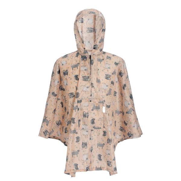 L81 Beige Sheep Realism Ponchos x2