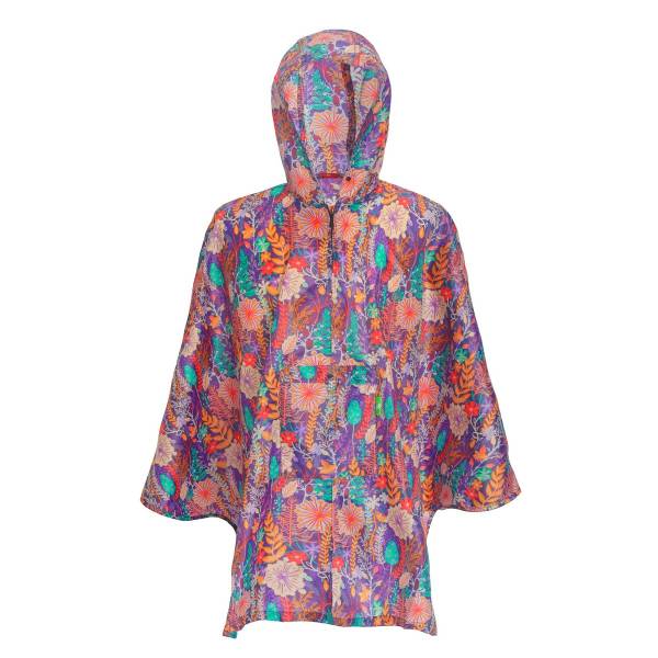 L82 Purple Lush Floral Ponchos x2