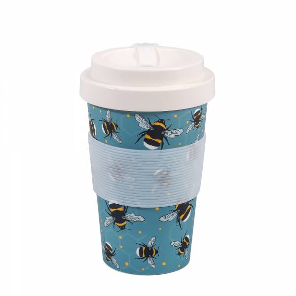 NR42 Blue Bumble Bee Recycled Travel Cup