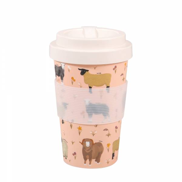 NR81 Beige Sheep Realism Recycled Travel Cup