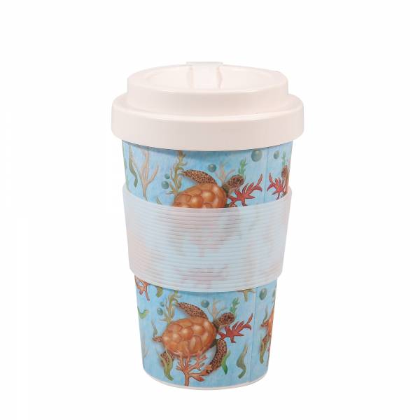 NR91 Blue Sea Turtles Recycled Travel Cup