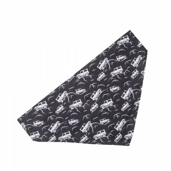 PB01 Black Landrovers Dog Bandana x2