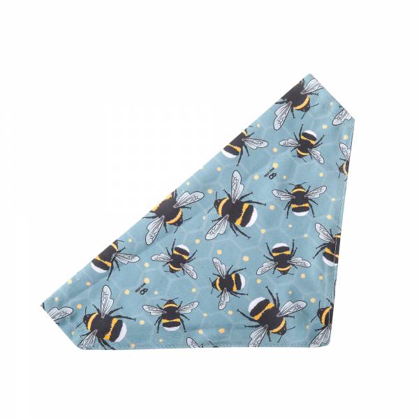 PB02 Blue Bumble Bee Dog Bandana x2