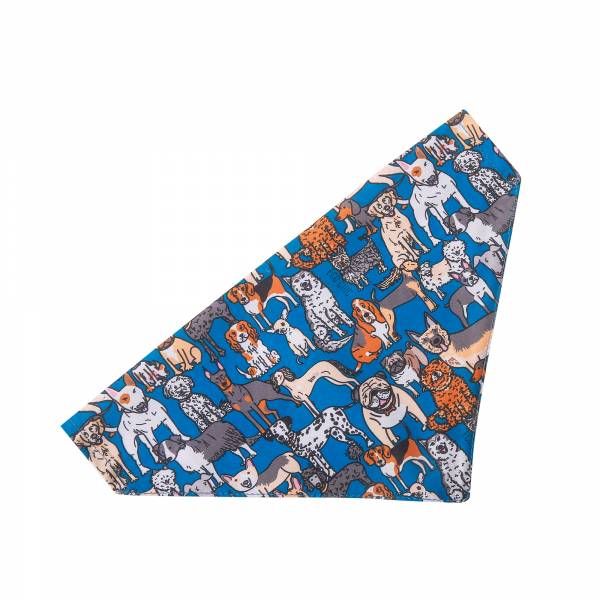 PB03 Blue Dogs Dog Bandana x2