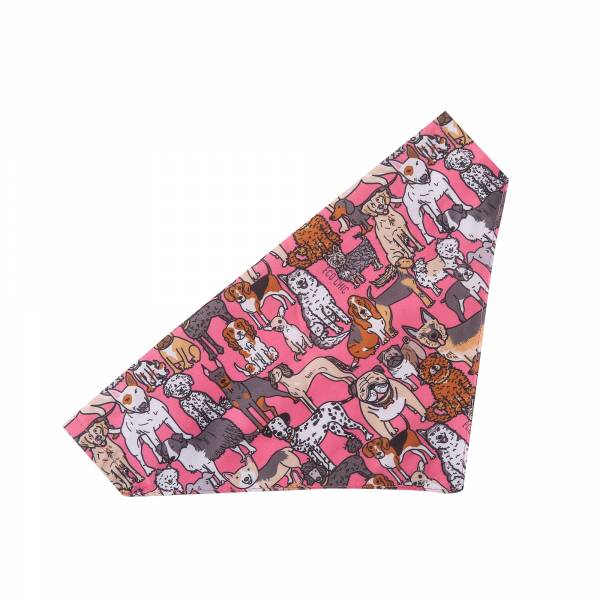 PB05 Pink Dogs Dog Bandana x2