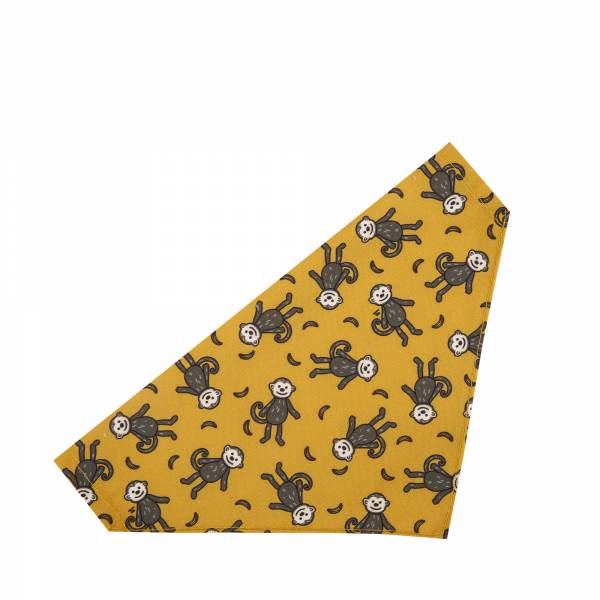 PB90 Mustard Monkeys Dog Bandana x2