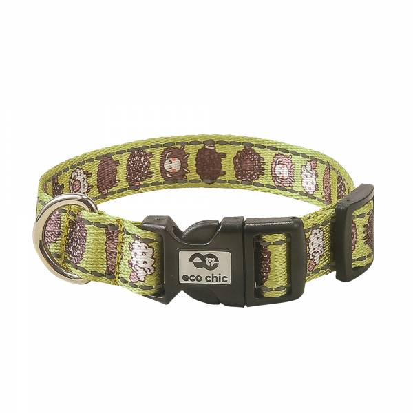 PC04 Green Cute Sheep Dog Collar Medium20*355-510mm x2