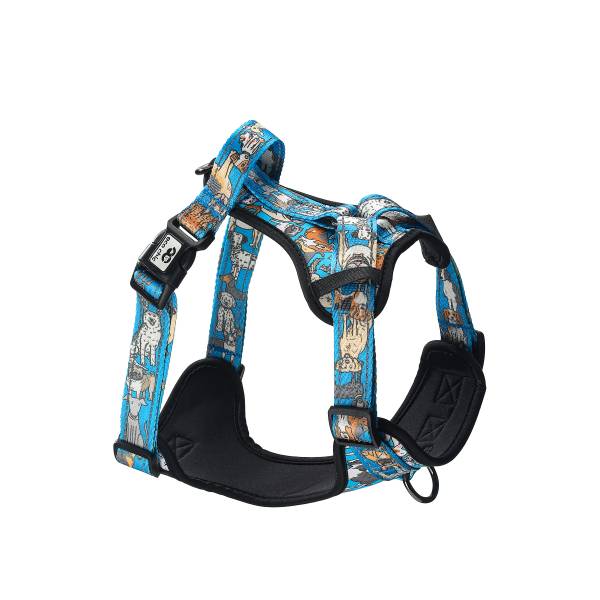 PH03 Blue Dogs Dog Harness Large 49-66cm, 19.29-25.98in