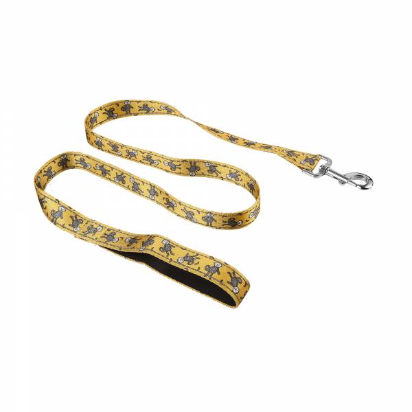 PL90 Mustard Monkeys Dog Lead Medium/Large120x25mm x2