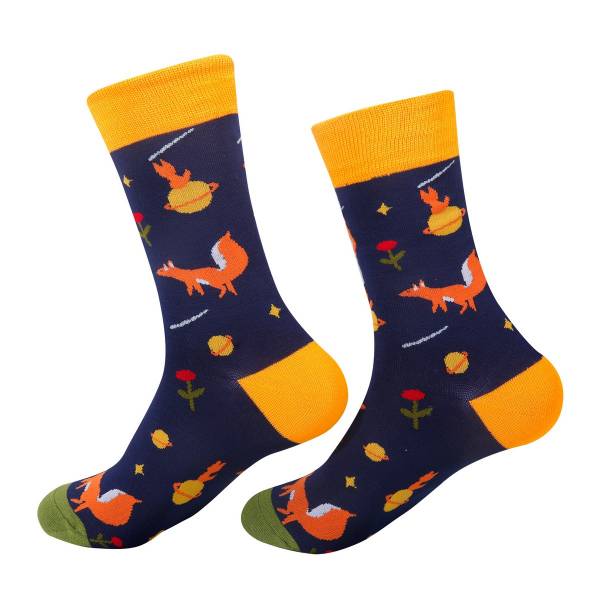 SK21 Orange Fox Bamboo Sock 4-8