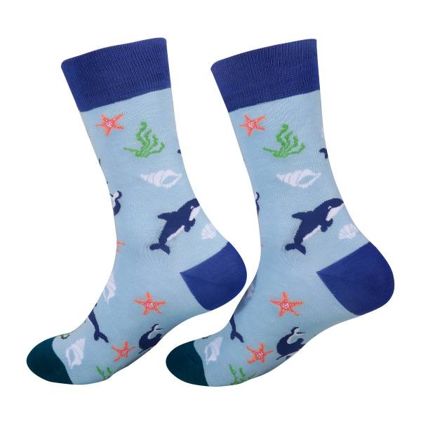 SK24 Blue Orca Bamboo Sock 4-8