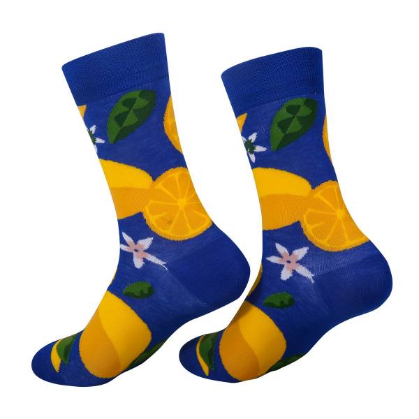 SK25 Blue Lemon Bamboo Sock 4-8